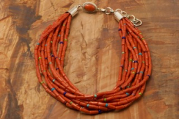 Desiree Yellowhorse 10 Strand Genuine Mediterranean Coral Necklace